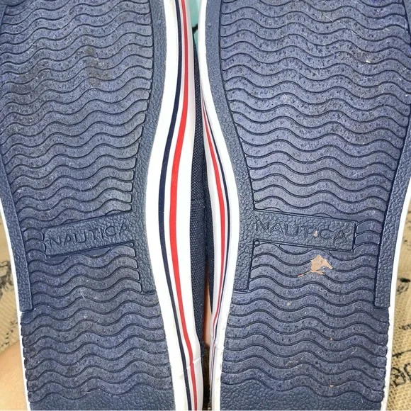 Nautica Spinnaker Navy Boat Shoes Size 7.5 - Picture 10 of 11